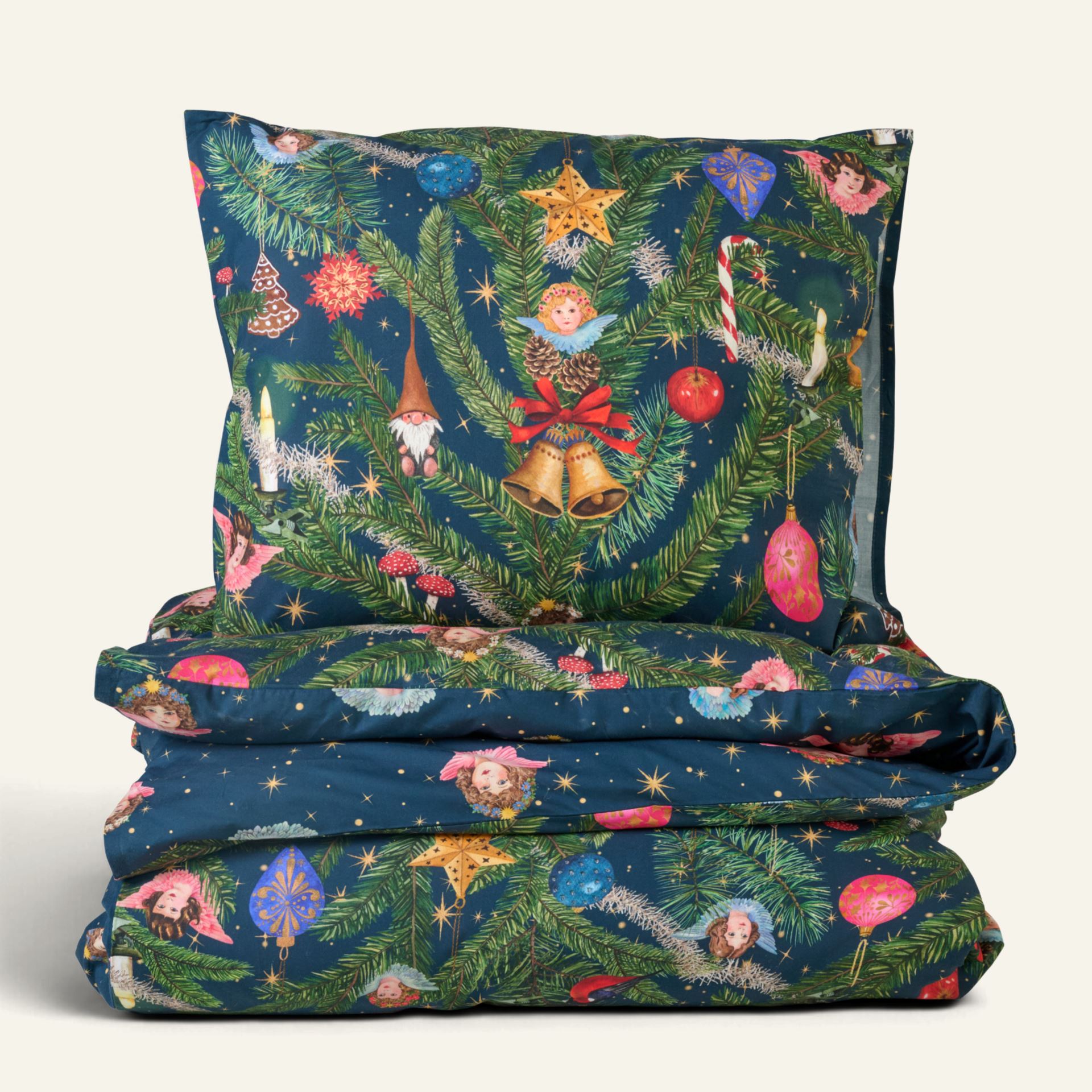 Påslakanset i percale multi - 150x210 cm/50x60 cm multi - 1