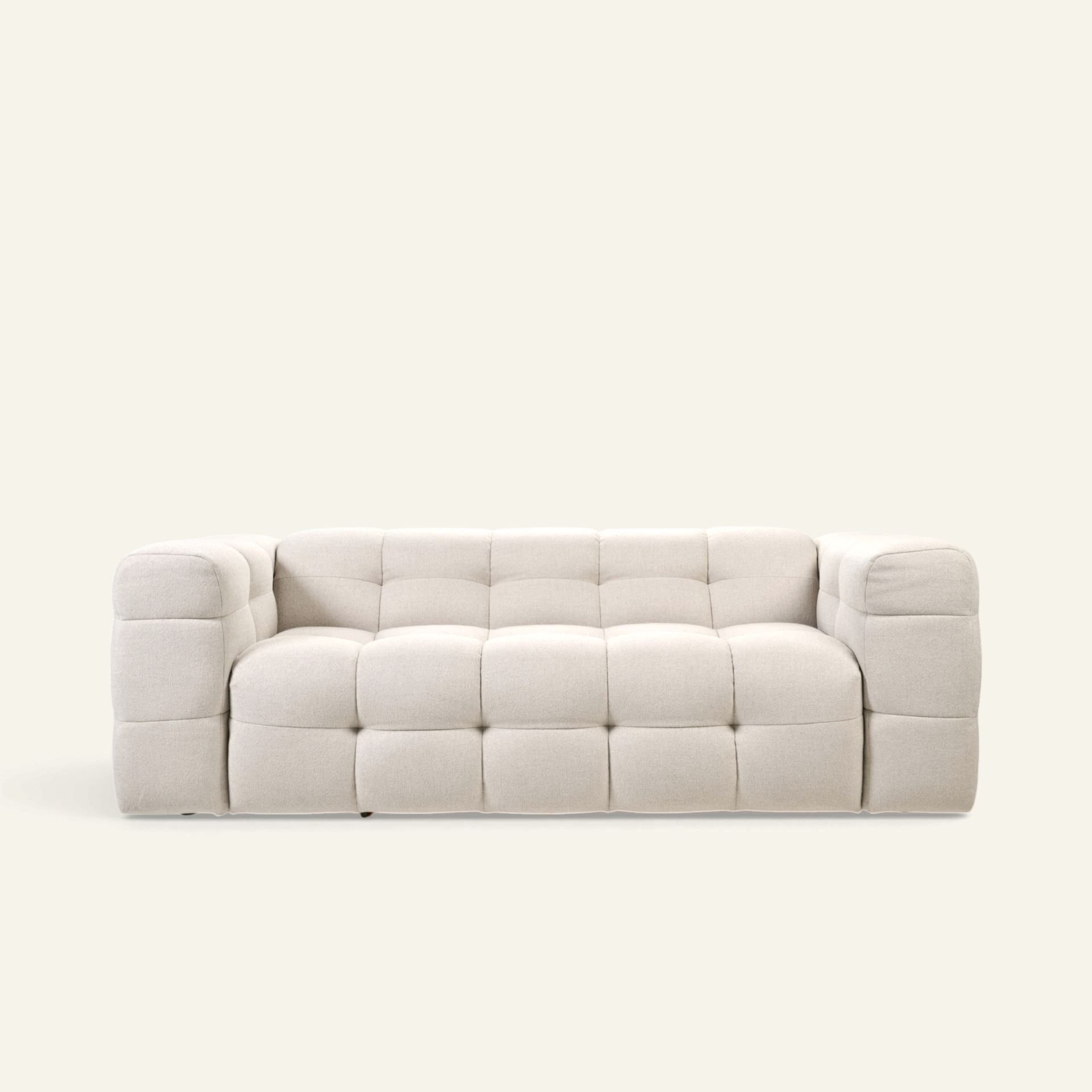 3-sits soffa ljusbeige - 232x98x75 cm ljusbeige - 1