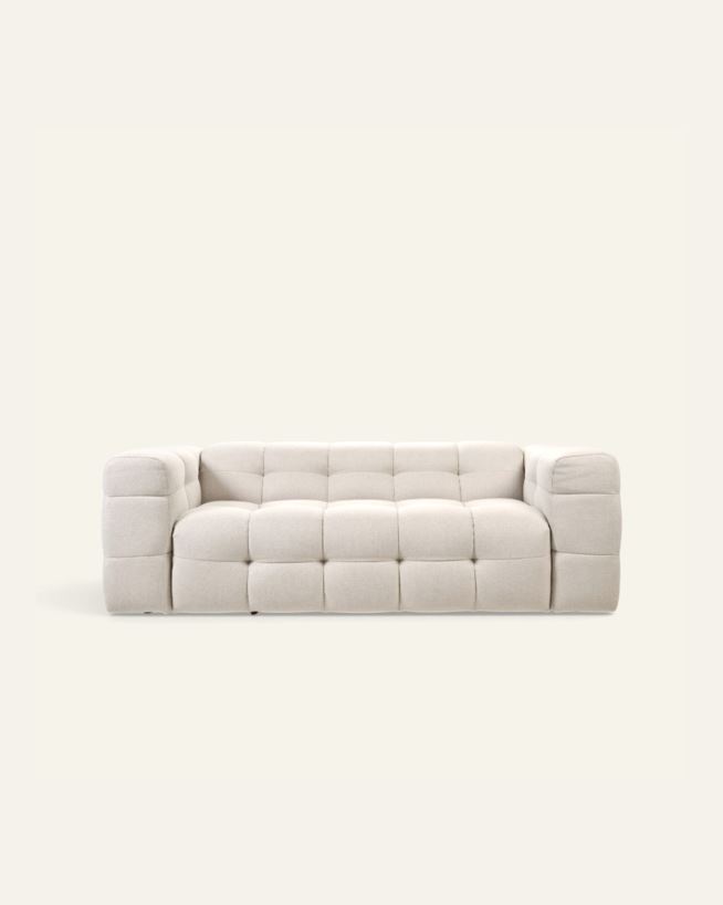 3-sits soffa ljusbeige - 232x98x75 cm ljusbeige - 1