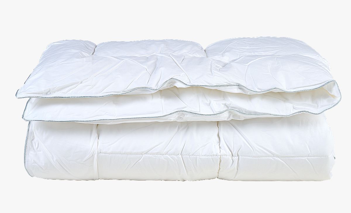 Medelvarmt fibertäcke vit - 150x210 cm vit - 1