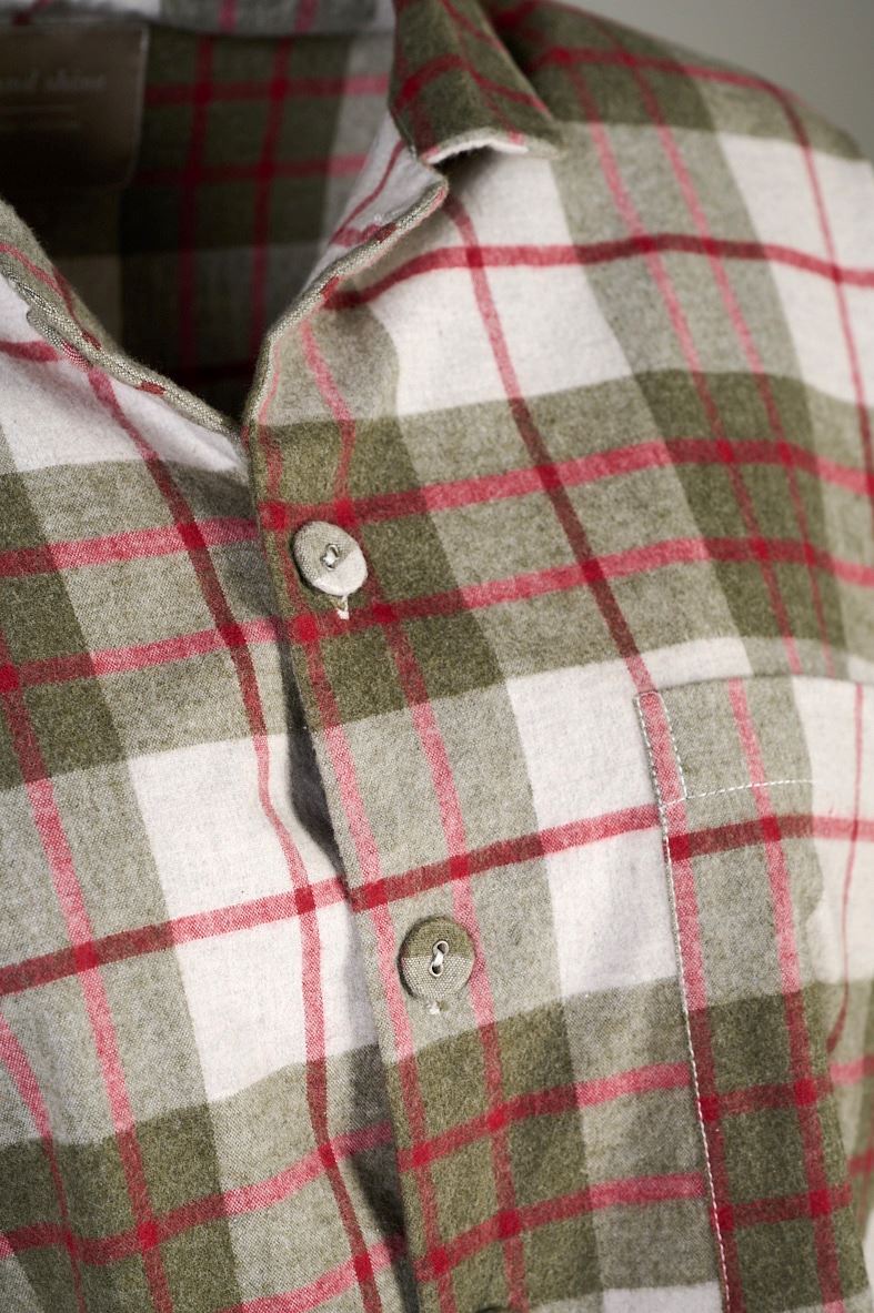 Garnfärgad flanellpyjamastopp multi/röd - 2