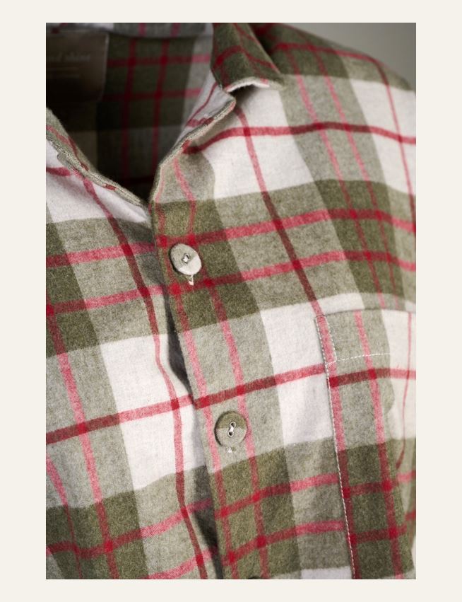 Garnfärgad flanellpyjamastopp multi/röd - 2