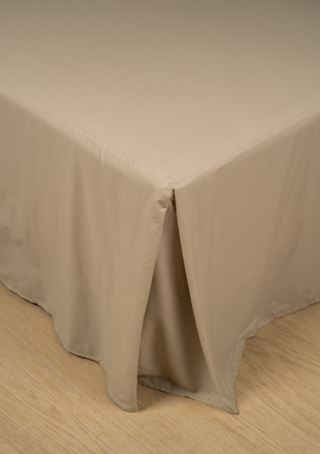 Bomull sängkappa sand 11054