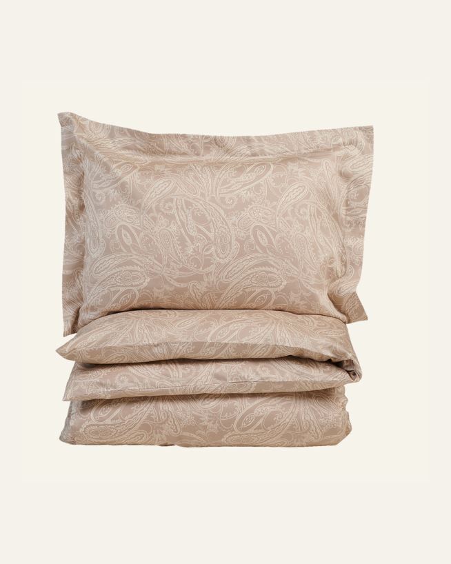 Påslakanset i egyptisk bomull satin sand - 150x210 cm sand - 1