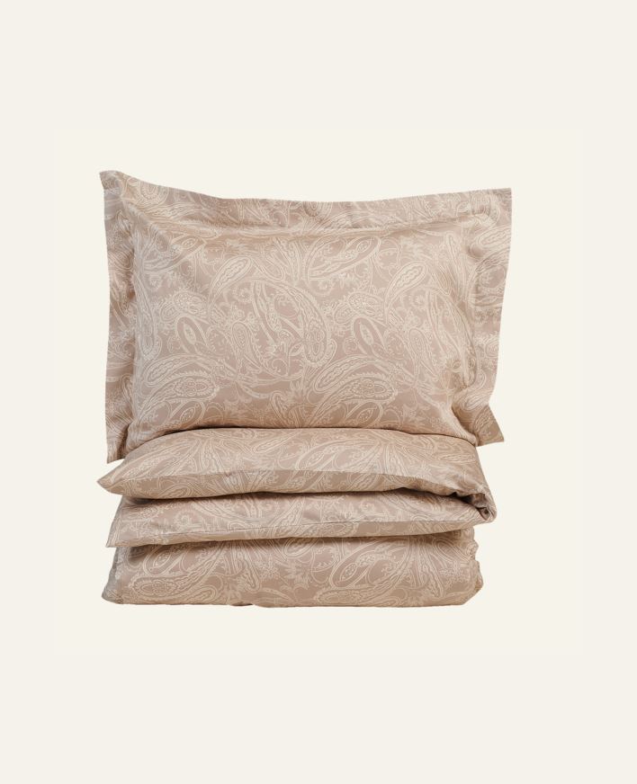 Påslakanset i egyptisk bomull satin sand - 150x210 cm sand - 1