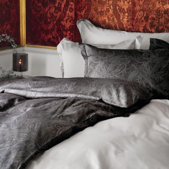 Påslakanset i egyptisk bomull satin grå - 4