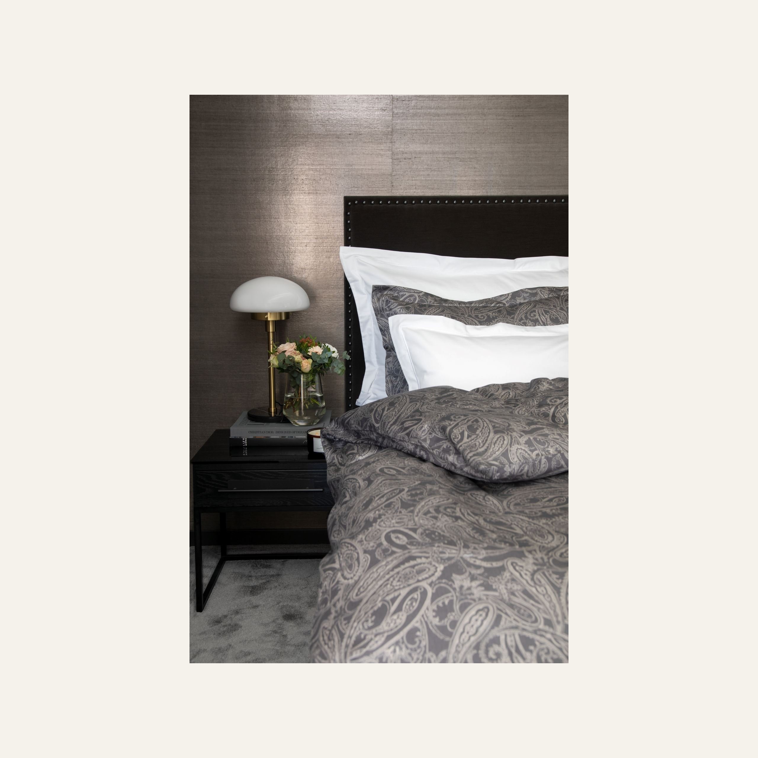 Påslakanset i egyptisk bomull satin grå - 2