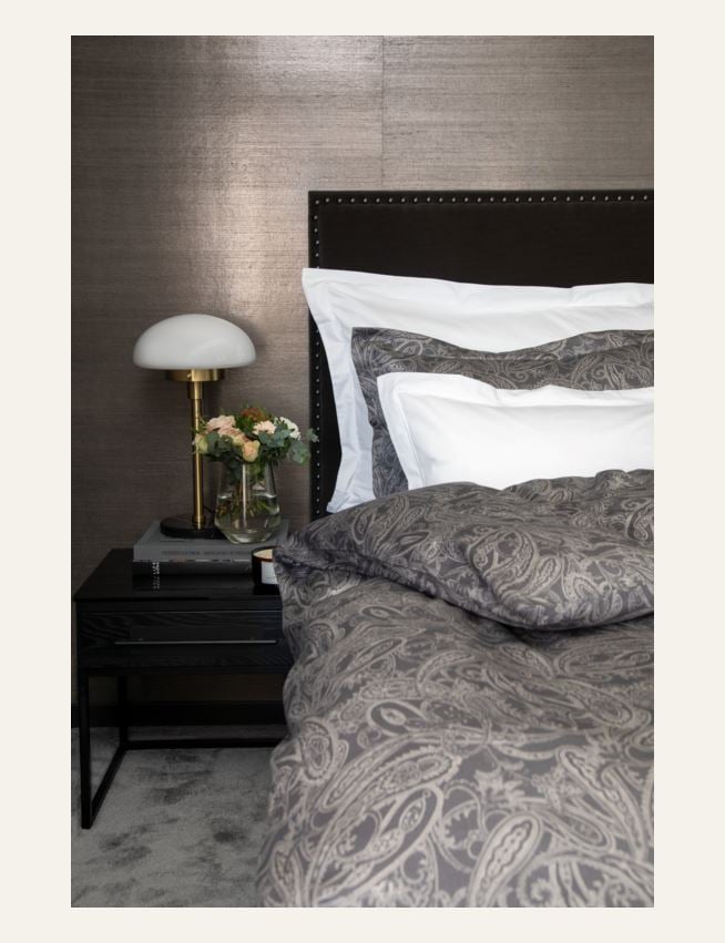 Påslakanset i egyptisk bomull satin grå - 2