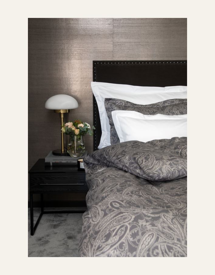 Påslakanset i egyptisk bomull satin grå - 2