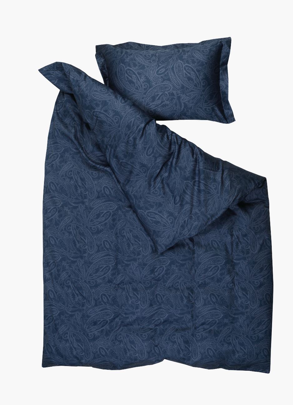 Påslakanset i egyptisk bomull satin dimblå - 2