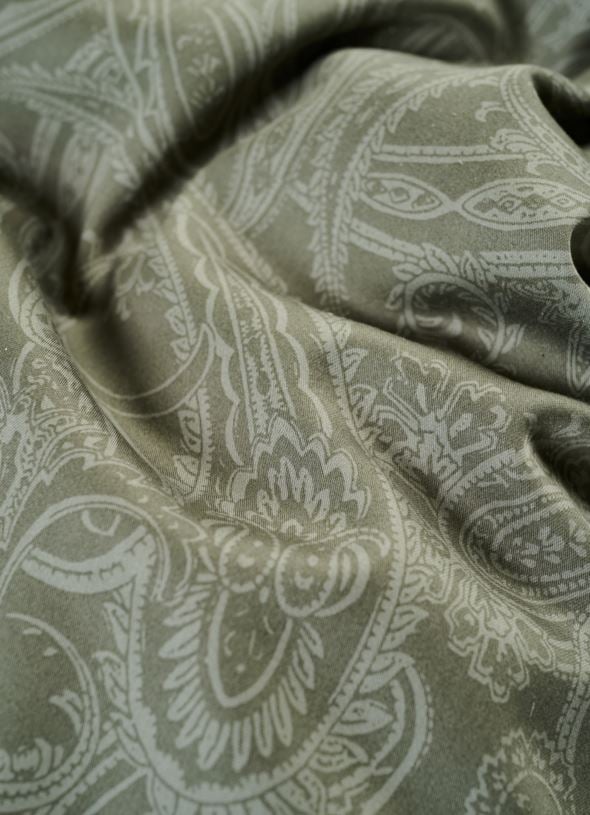 Påslakanset i egyptisk bomull satin olivgrön - 3