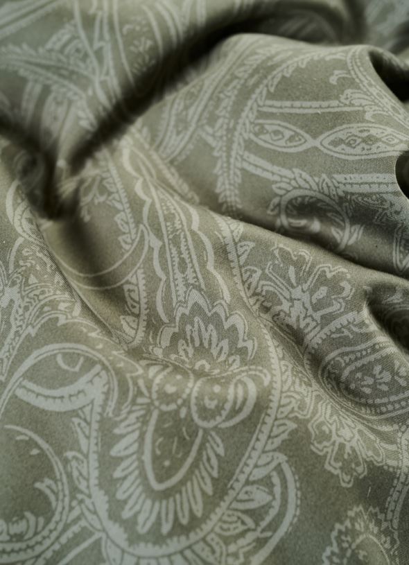 Påslakanset i egyptisk bomull satin olivgrön - 3