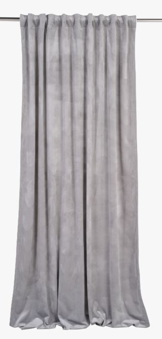 Mali sammet gardin ljusgrå