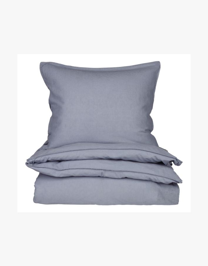 Påslakanset i linne & bomull denimblå - 150x210 cm denimblå - 1