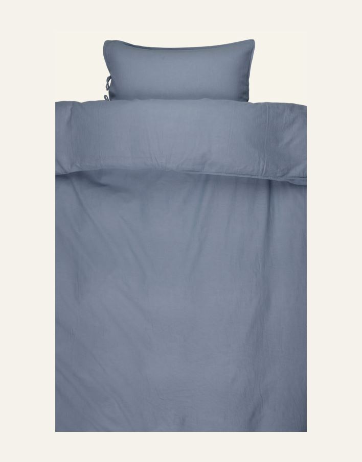 Påslakanset i linne & bomull denimblå - 2