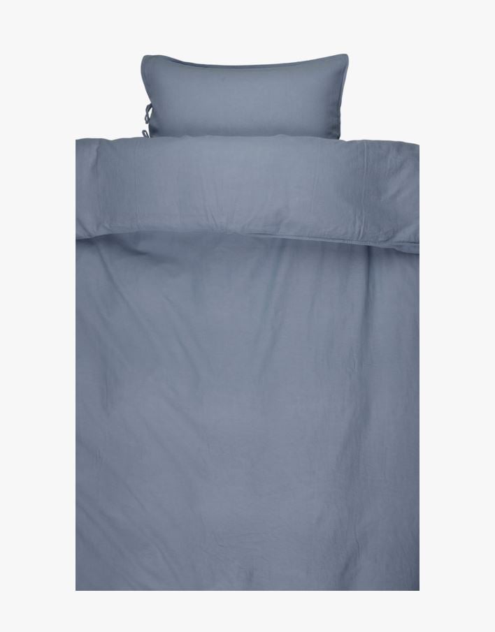 Enzo påslakanset i linne denimblå - 150x210 cm denimblå - 1