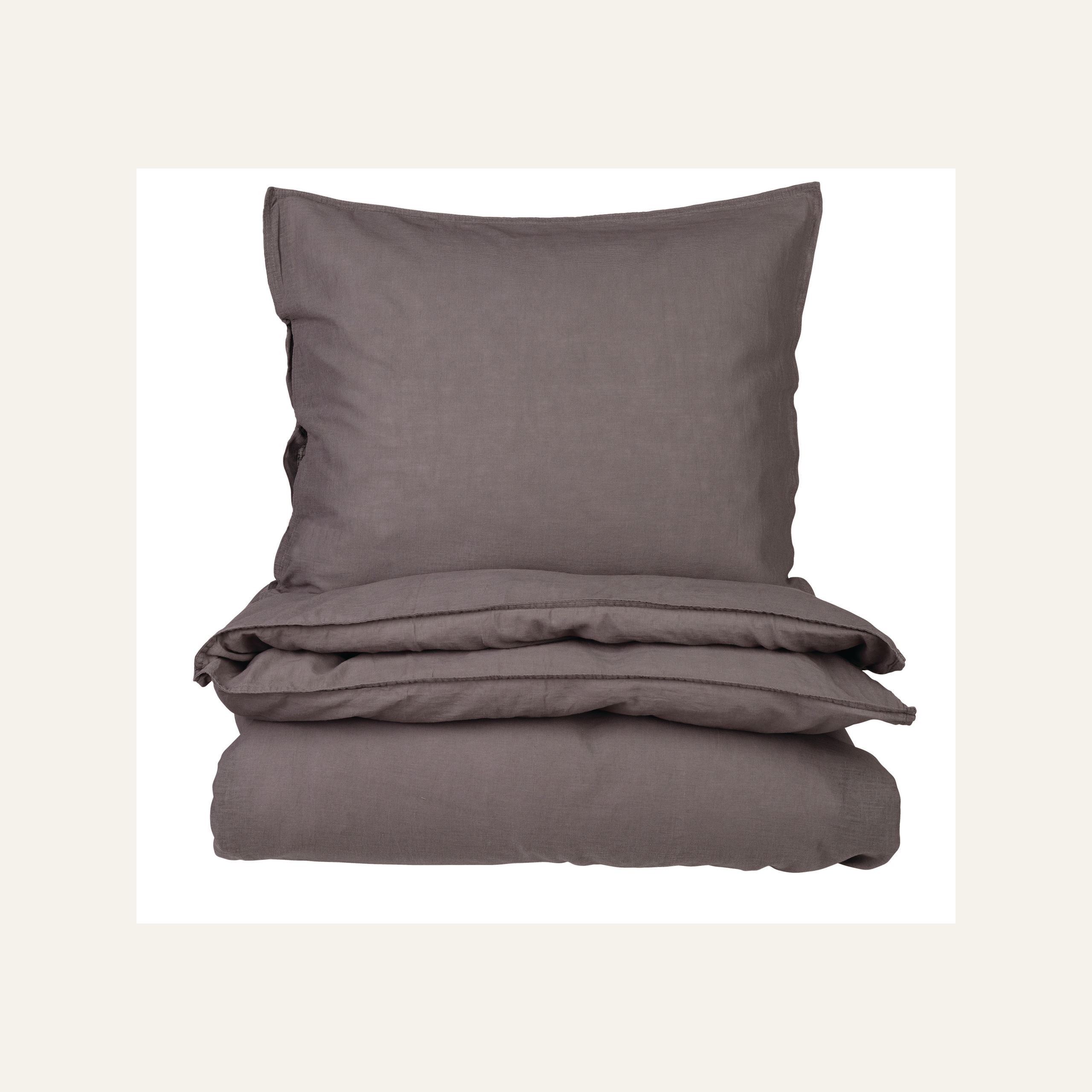 Påslakanset i linne & bomull mörkgrå - 3