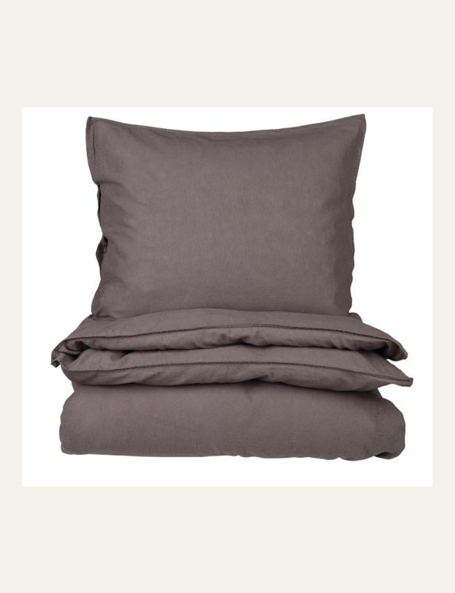 Påslakanset i linne & bomull mörkgrå - 3