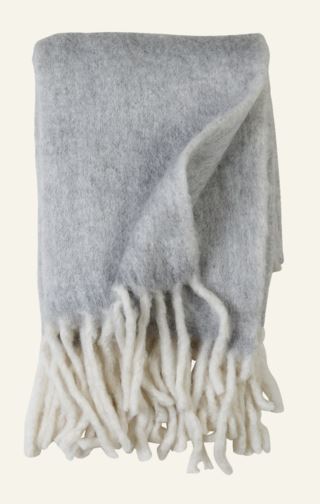 Asalie pläd ljusgrå