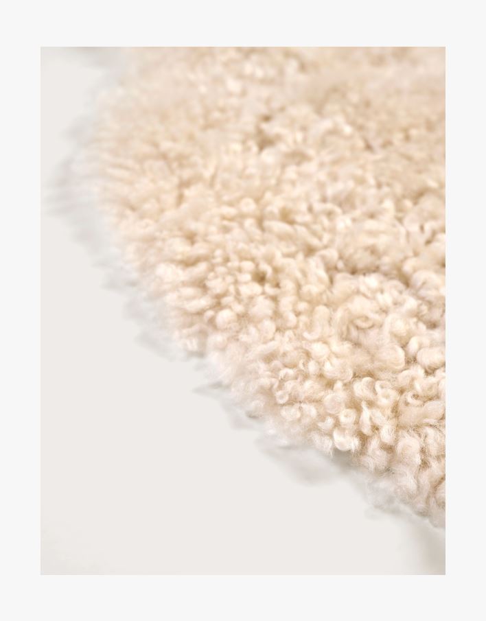 Curly fårskinn natur - 85 cm natur - 1