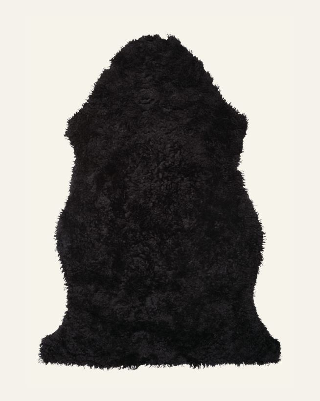 Fårskinn svart - 85 cm svart - 1