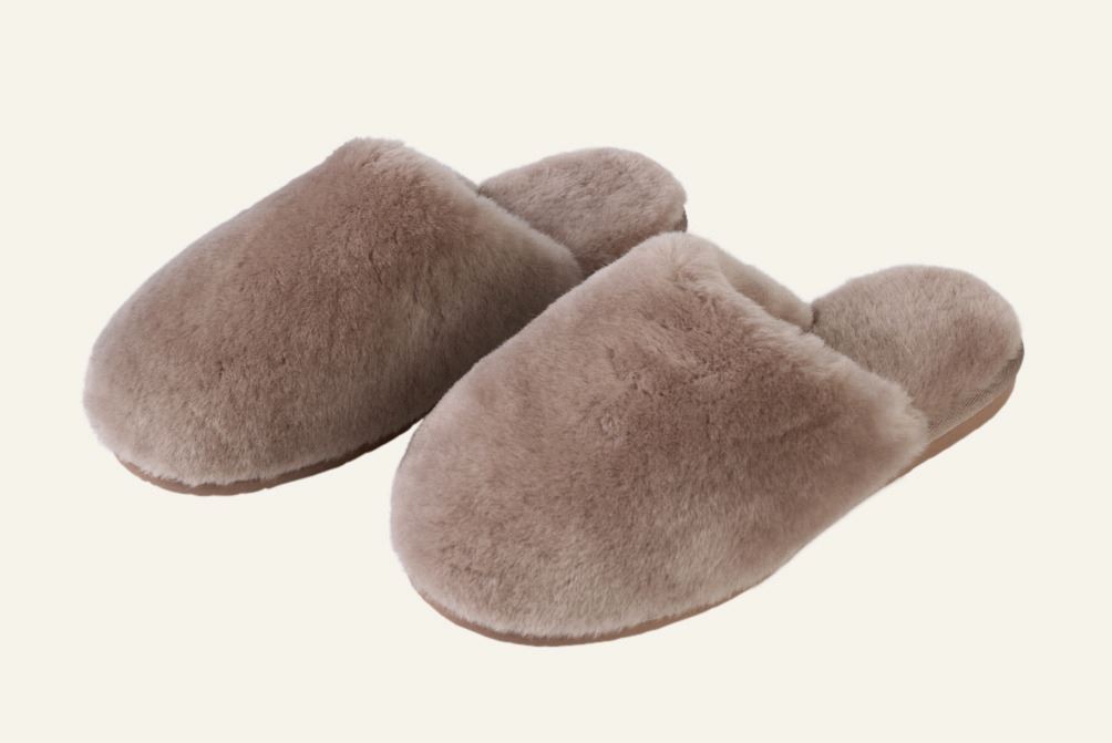 Fårskinnstofflor sand - 3