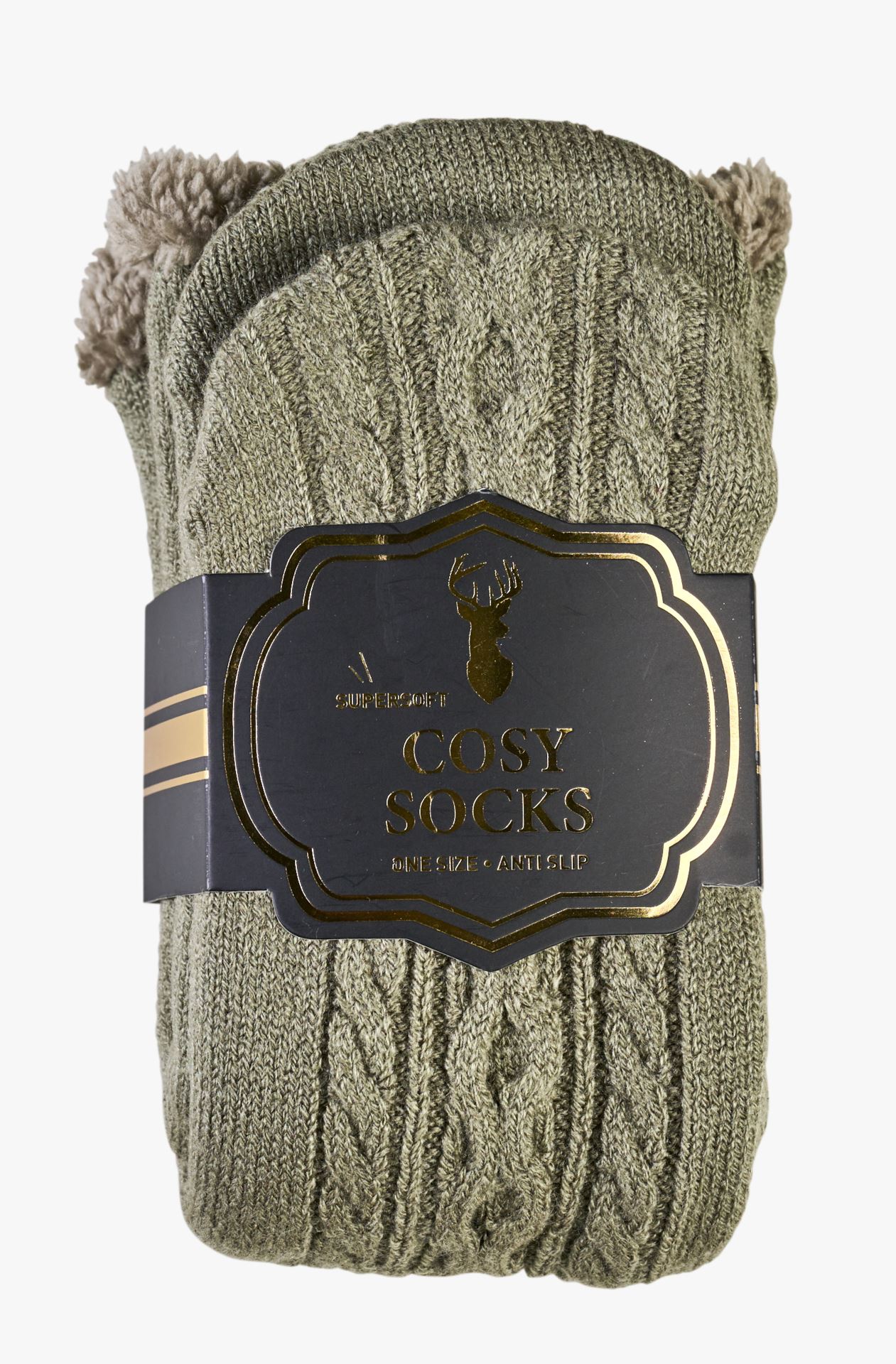 Strumpor olivgrön - one size olivgrön - 1