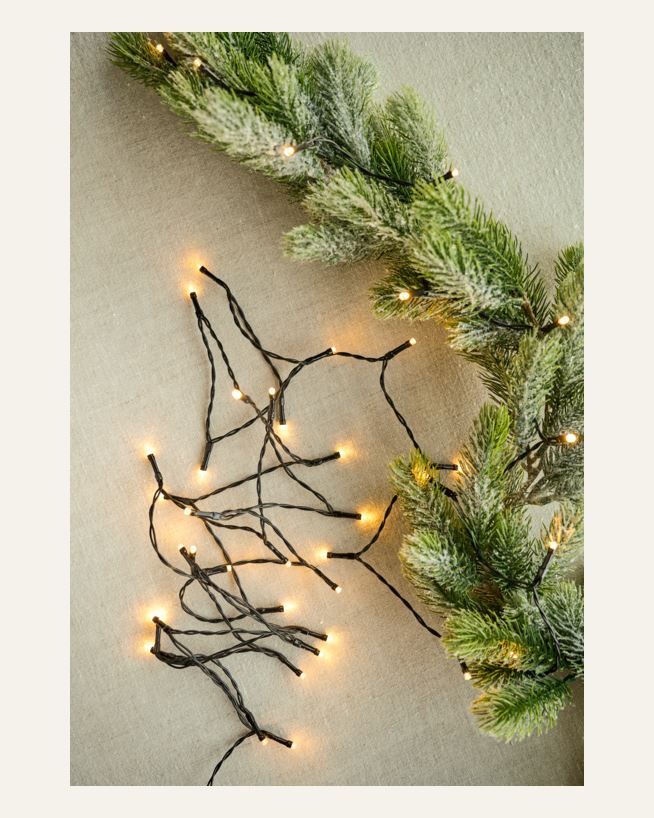 Led-ljusslinga svart - 390 cm svart - 1
