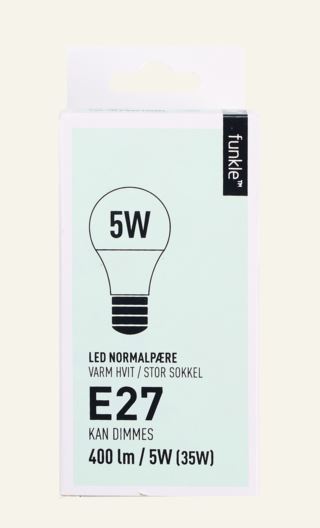 Normal w/dim E27 5W ljuskälla multi