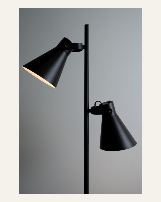 Golvlampa svart - ø16x154 cm svart - 1