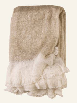 Alba stripe pläd beige