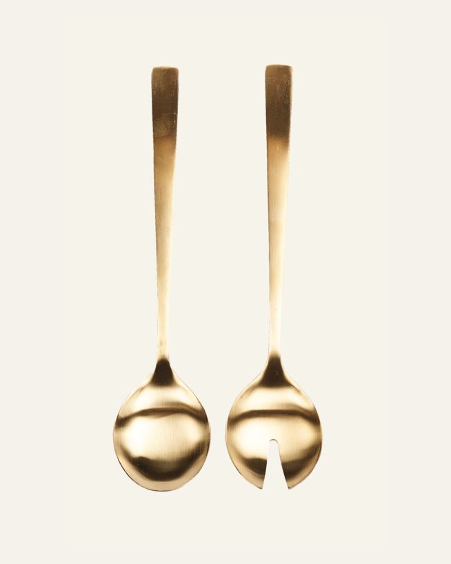 Salladsbestick guld - 2 deler guld - 1