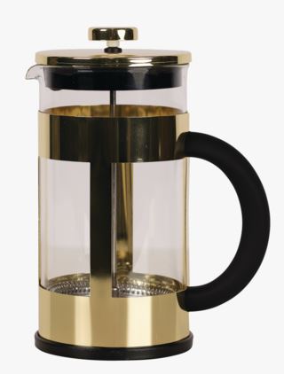 Kaffe presskanna guld