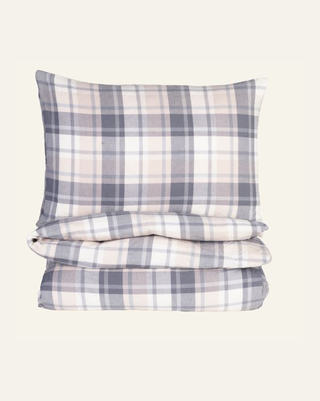 Påslakanset i garnfärgad bomull multi/blå - 150x210+50x60 cm multi/blå - 1