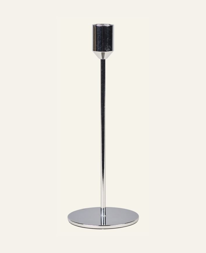Ljusstake silver - 7,8x7,8x21,8 cm silver - 1