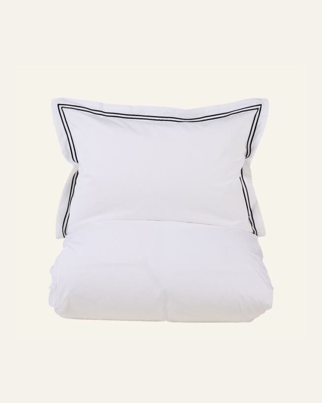 Påslakanset i percale vit - 150x210 cm vit - 1