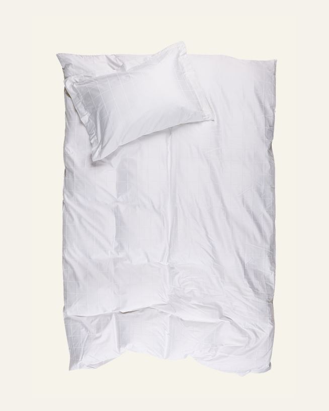 Påslakanset i satin vit - 150x210 cm vit - 1