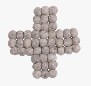 Wool Cross grytunderlägg ljusgrå