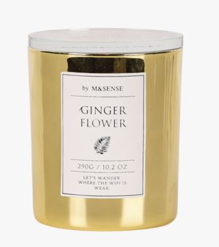 M & Sense Flower doftljus guld