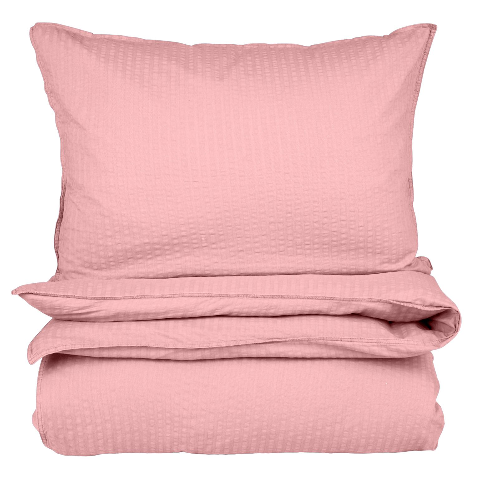 Påslakanset i bäckebölja puderrosa - 150x210 cm puderrosa - 1