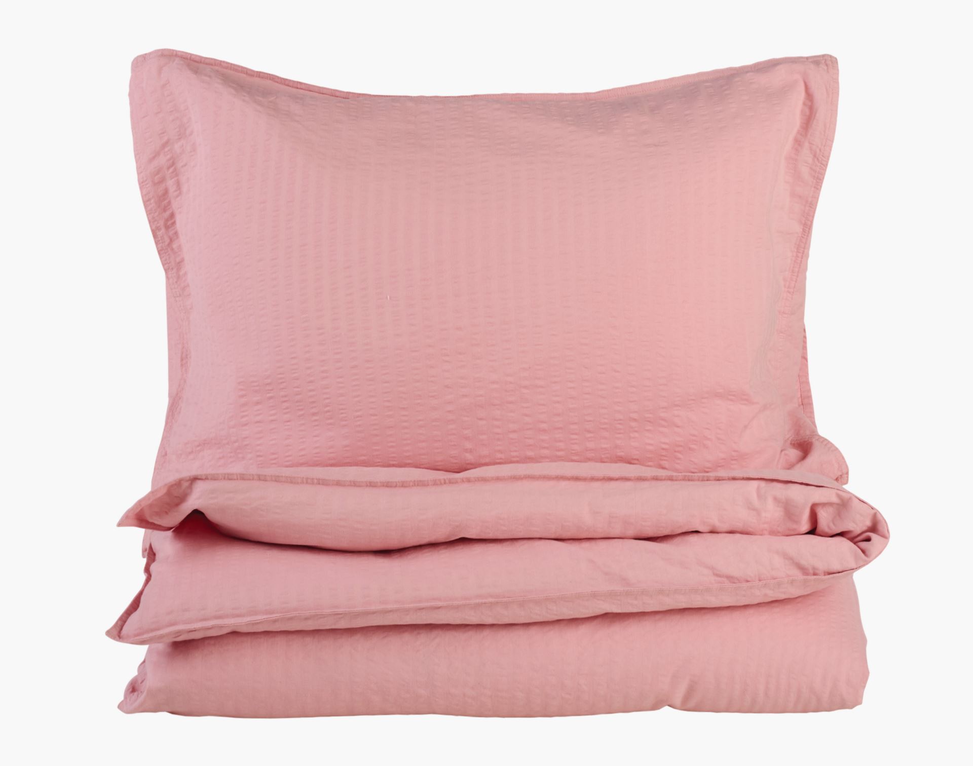 Påslakanset i bäckebölja puderrosa - 150x210 cm puderrosa - 1