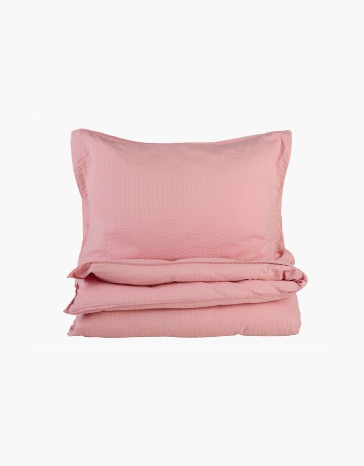 Påslakanset i bäckebölja puderrosa - 150x210 cm puderrosa - 1