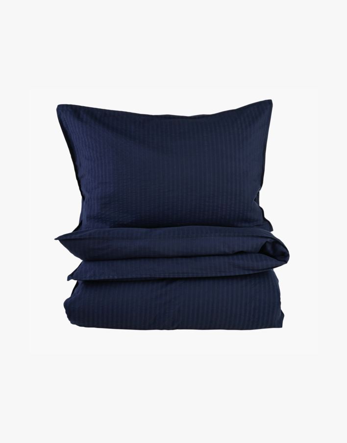 Påslakanset i bäckebölja mörkblå - 150x210 cm mörkblå - 1