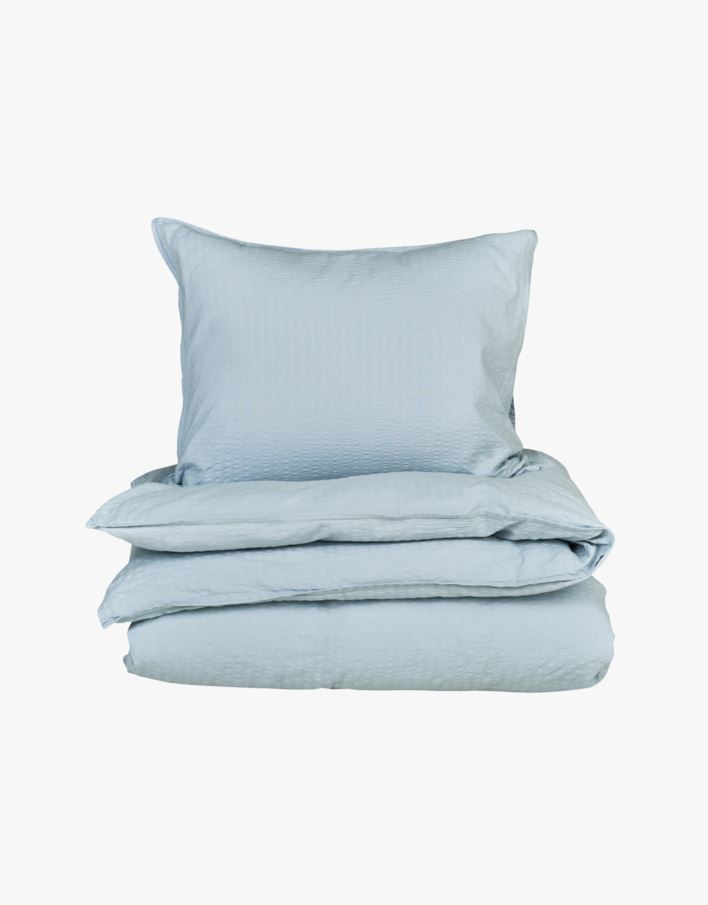 Påslakanset i bäckebölja himmelsblå - 150x210 cm/50x60 cm himmelsblå - 1