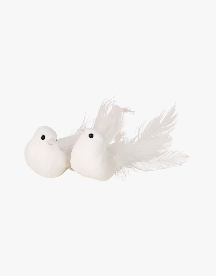 Birdy julgransdekoration vit - 8 cm vit - 1