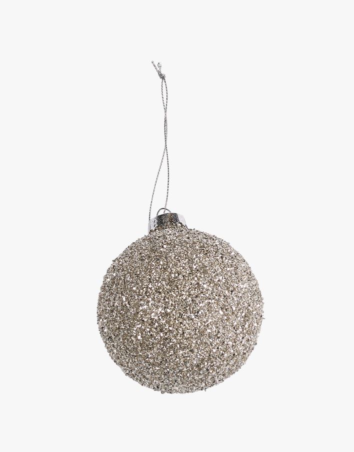 Glitter julgranskula silver - ø 8 cm silver - 1
