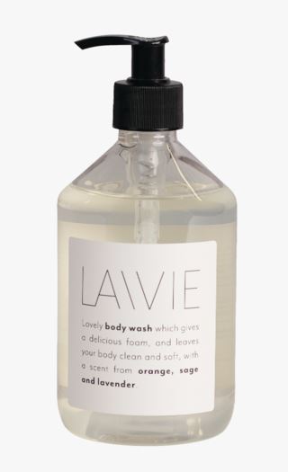 hemtex LAVIE lavendel duschkräm transparent
