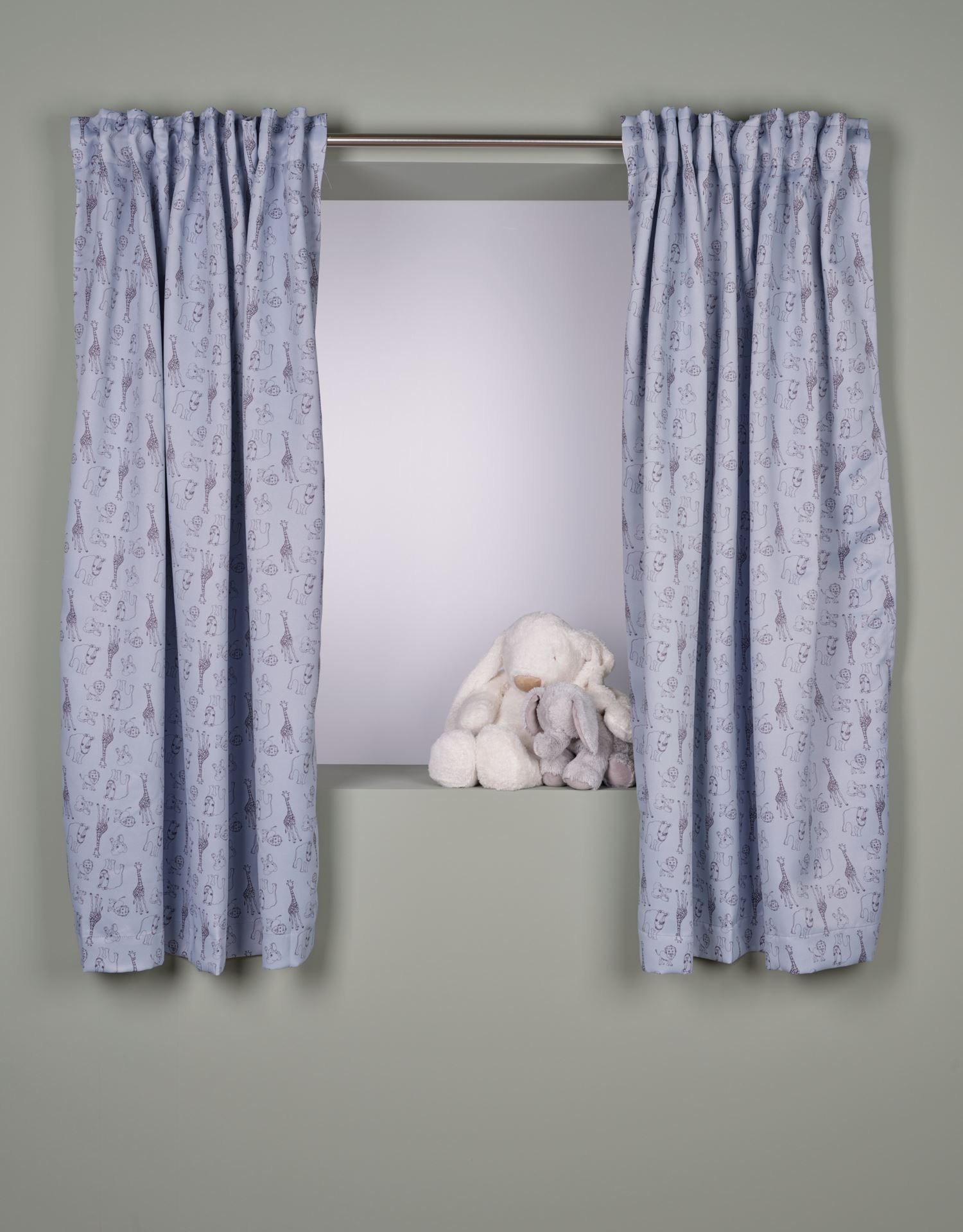 Ljusdämpande gardin ljusblå - 4