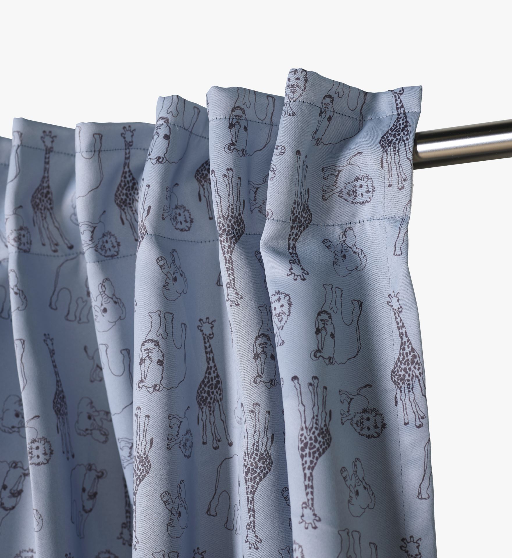 Ljusdämpande gardin ljusblå - 2