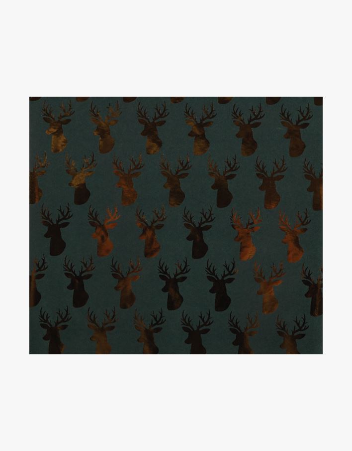 Reindeer presentpapper grön - 70cm x 3m grön - 1